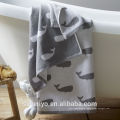 100% cotton Whale Jacquard towel sets Wholesale HTS-011 China supplier